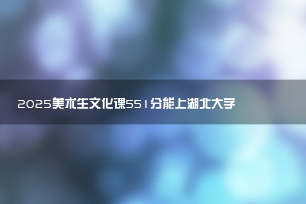 2025美术生文化课551分能上湖北大学吗