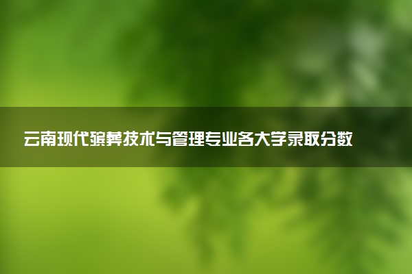 云南现代殡葬技术与管理专业各大学录取分数线：最低226分能上 开设院校及位次