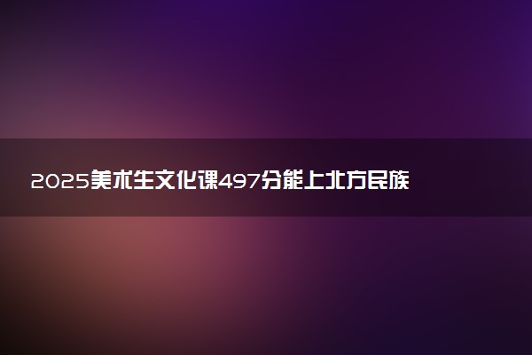 2025美术生文化课497分能上北方民族大学吗