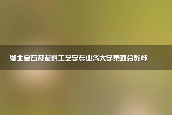 湖北宝石及材料工艺学专业各大学录取分数线：最低437分能上 开设院校及位次