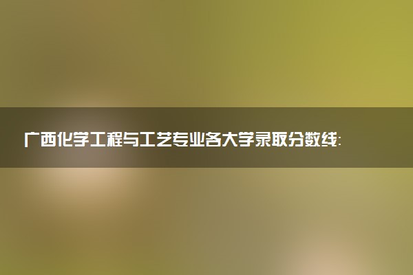 广西化学工程与工艺专业各大学录取分数线：最低379分能上 开设院校及位次