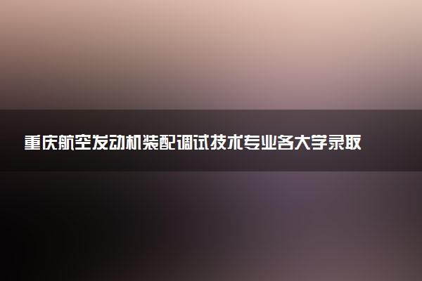 重庆航空发动机装配调试技术专业各大学录取分数线：最低373分能上 开设院校及位次