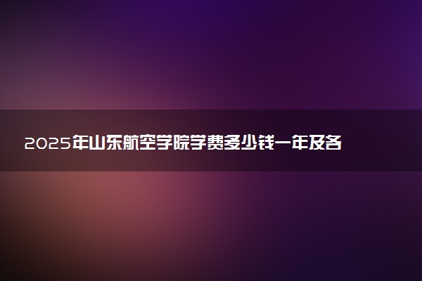 2025年山东航空学院学费多少钱一年及各专业收费标准一览表