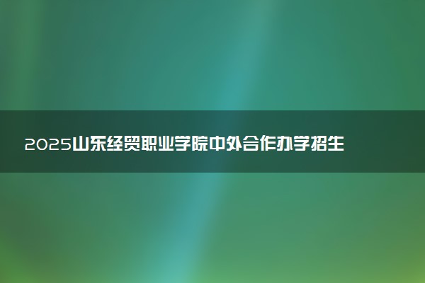 2025山东经贸职业学院中外合作办学招生专业及计划 学费多少钱