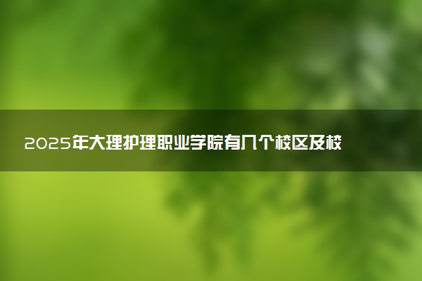 2025年大理护理职业学院有几个校区及校区地址公交站点周边环境 新生在哪个校区