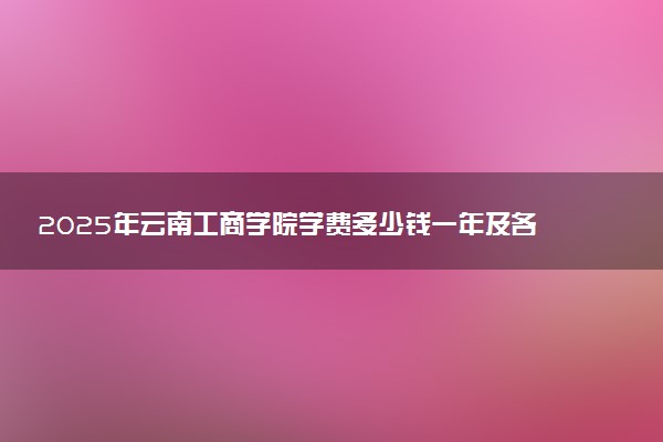 2025年云南工商学院学费多少钱一年及各专业收费标准一览表