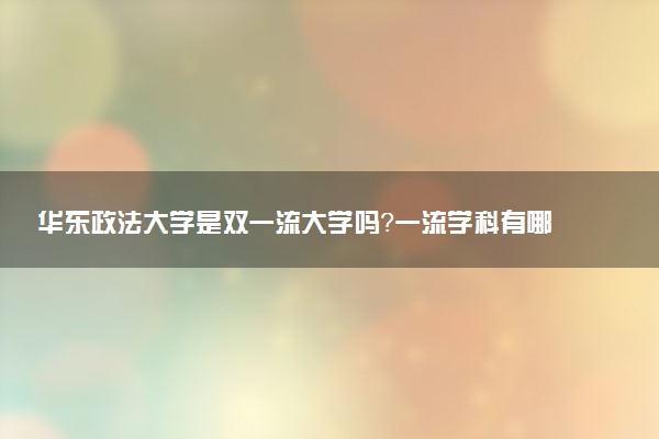 华东政法大学是双一流大学吗？一流学科有哪些及历年分数线位次