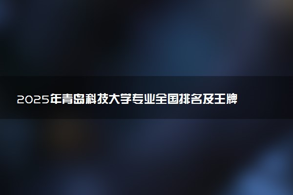 2025年青岛科技大学专业全国排名及王牌专业有哪些