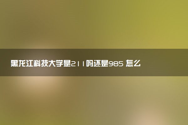 黑龙江科技大学是211吗还是985 怎么样值得读吗及学长学姐评价