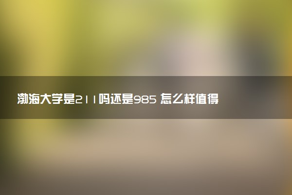 渤海大学是211吗还是985 怎么样值得读吗及学长学姐评价