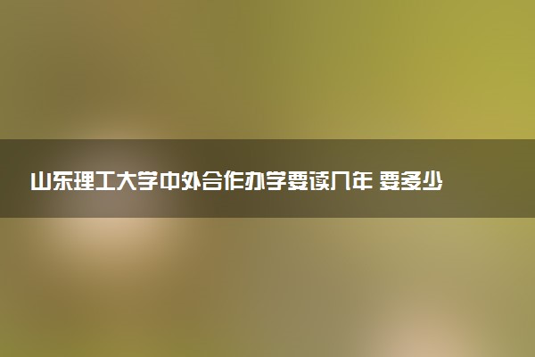 山东理工大学中外合作办学要读几年 要多少学费