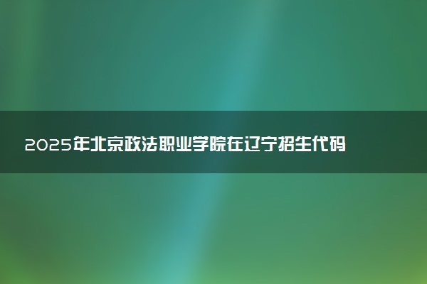 2025年北京政法职业学院在辽宁招生代码及专业代码 北京政法职业学院辽宁代码是多少？怎么查询？
