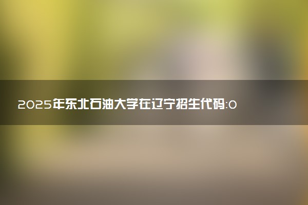 2025年东北石油大学在辽宁招生代码：0220 专业代码及报考指南