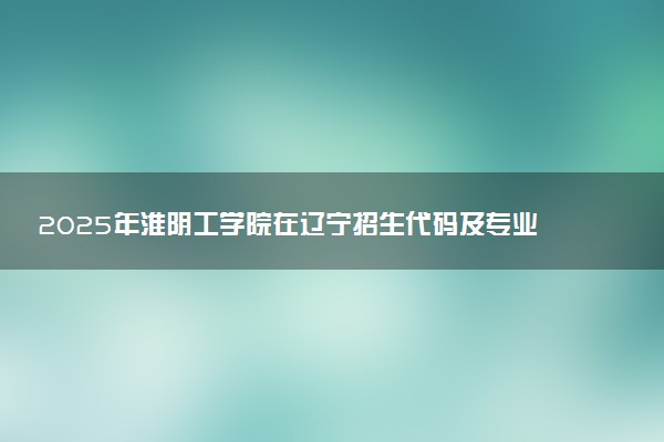 2025年淮阴工学院在辽宁招生代码及专业代码 淮阴工学院辽宁代码是多少？怎么查询？