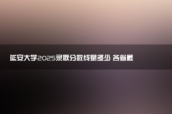 延安大学2025录取分数线是多少 各省最低分汇总