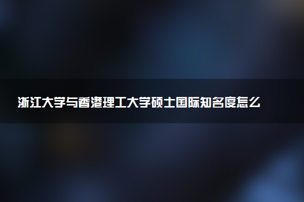 浙江大学与香港理工大学硕士国际知名度怎么样？