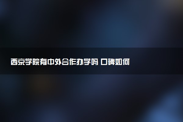 西京学院有中外合作办学吗 口碑如何